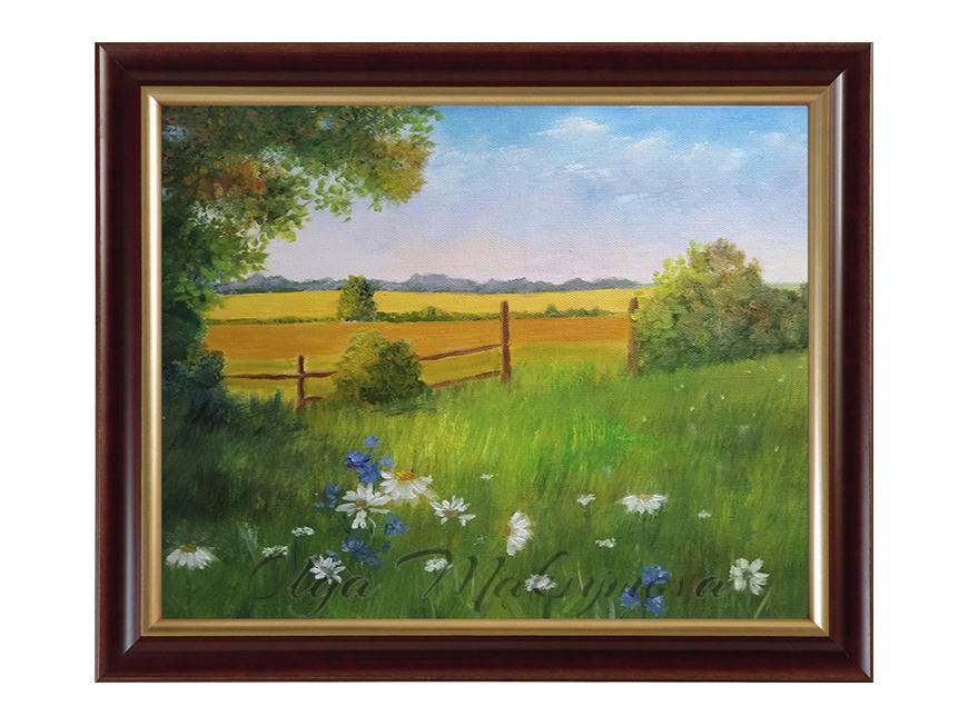 Field With The Flowers. Landscape, 2018